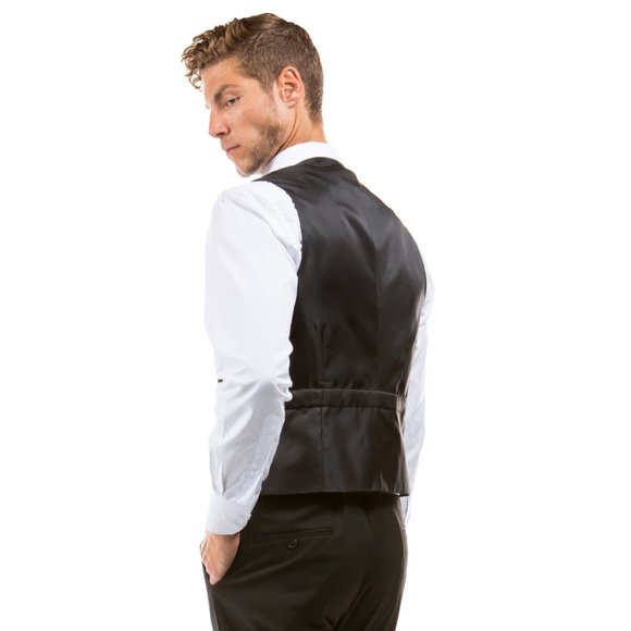 ZeGarie Tailored Fit Suit Separates Vest, Black (Tailored to Move and Flex) - Picture 3 of 4